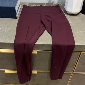 Lululemon Wonder Under Maroon Leggings 23”